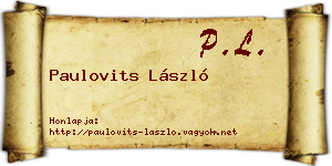 Paulovits László névjegykártya